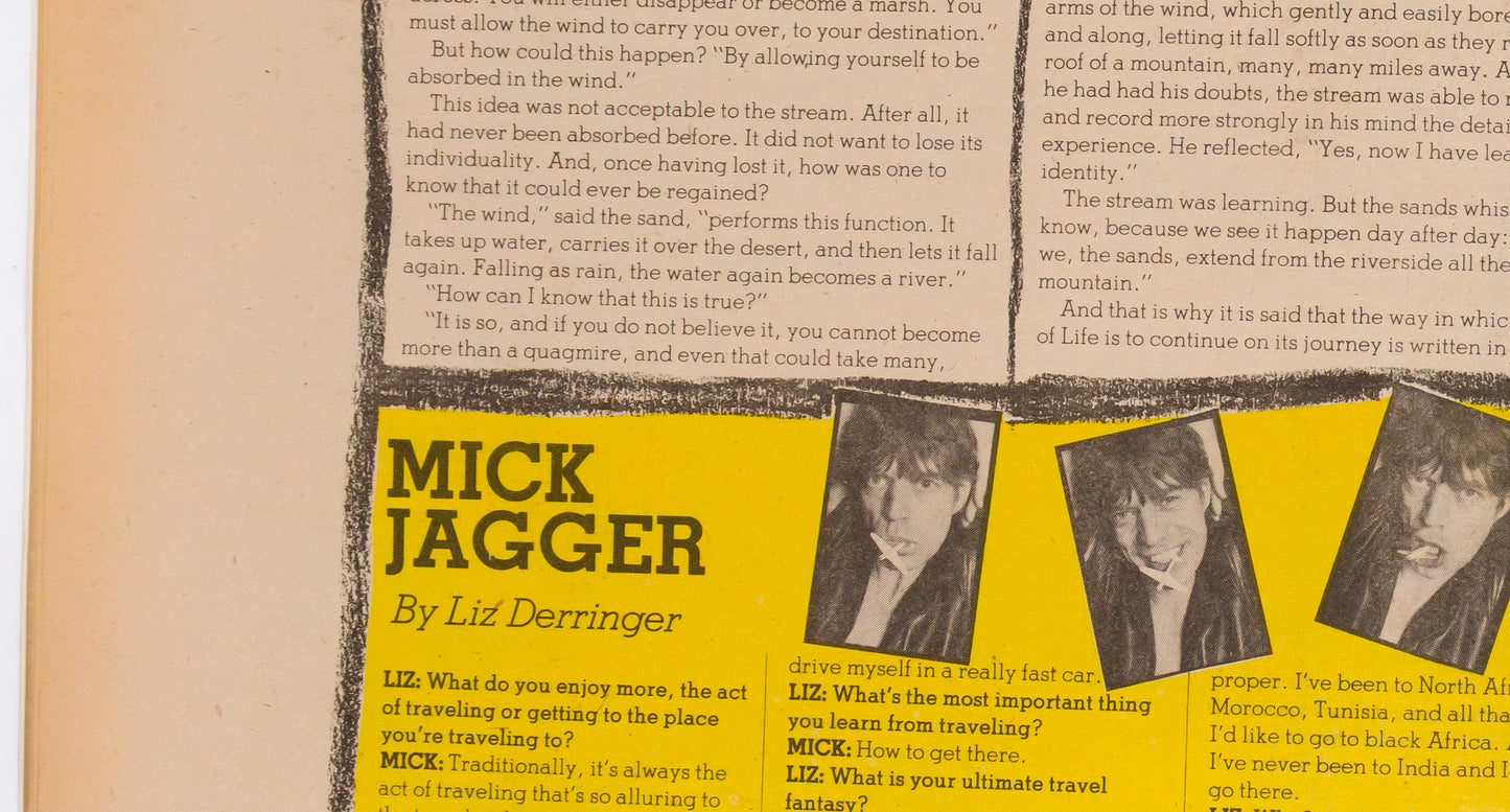 Mick Jagger Captain Beefheart Wet magazine Travel Issue May 1980