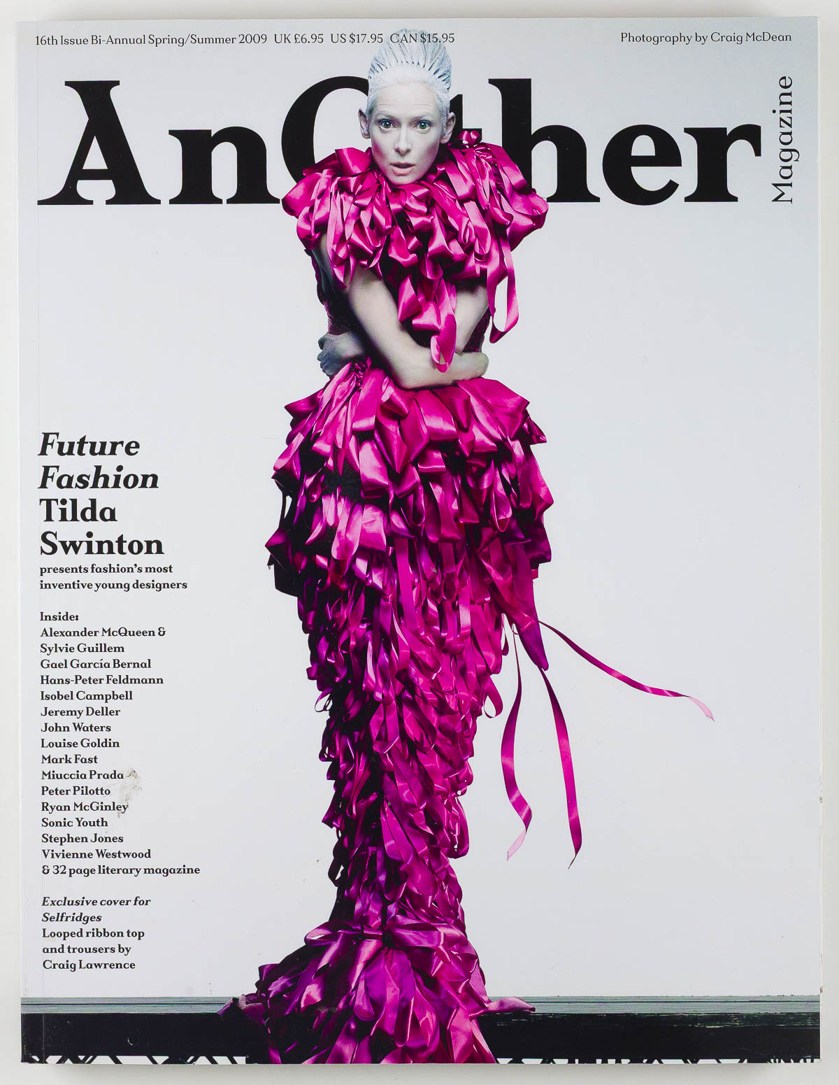 TILDA SWINTON Craig McDean ALEXANDER McQUEEN AnOther Magazine SS 2009