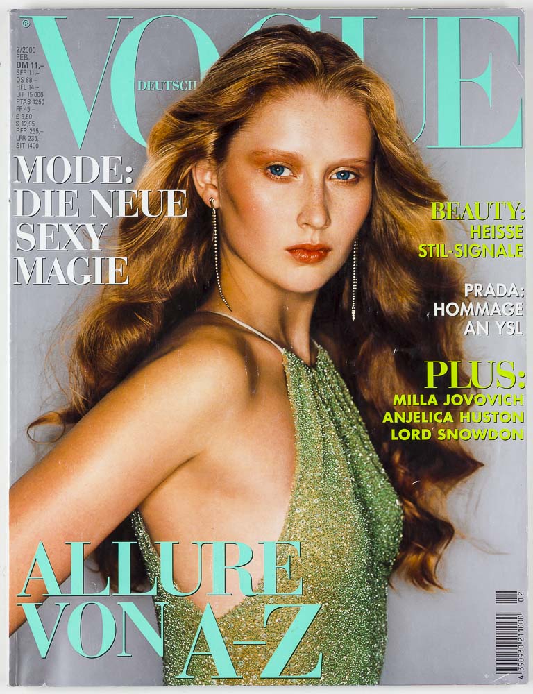 AUDREY TCHEKOVA Milla Jovovich SNOWDON German Vogue magazine February 2000 Prada