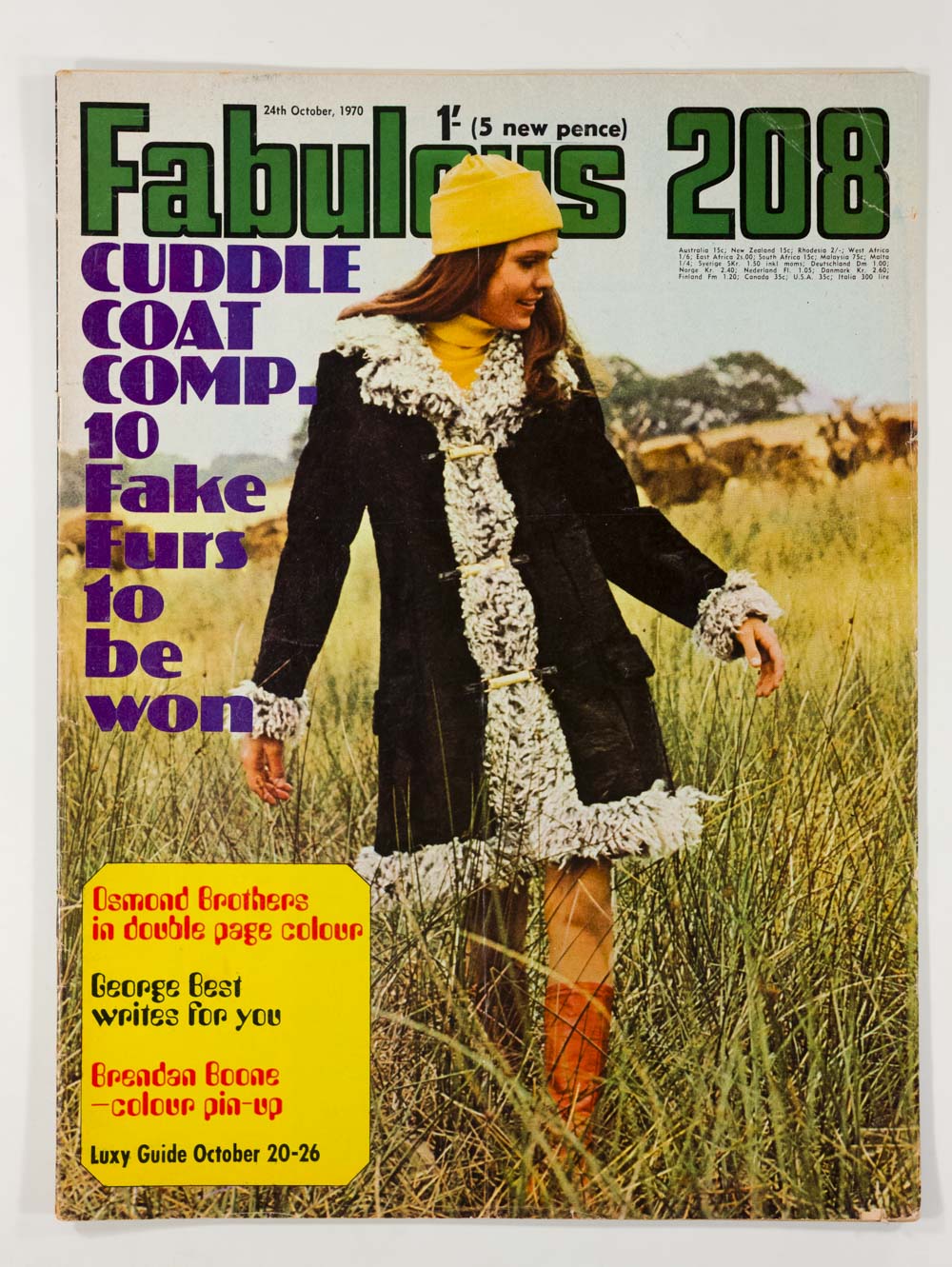 Kenny Everett PAUL GREENWOOD Osmond FABULOUS 208 magazine October 1970