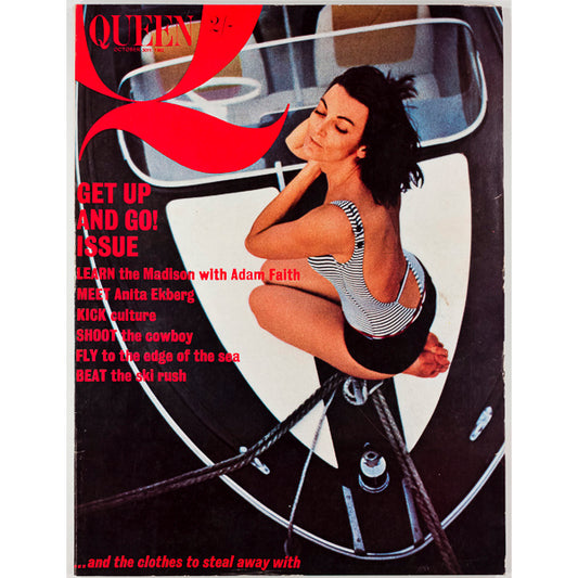 ANITA EKBERG Adam Faith MADISON DANCE Skiing QUEEN MAGAZINE Oct 1962