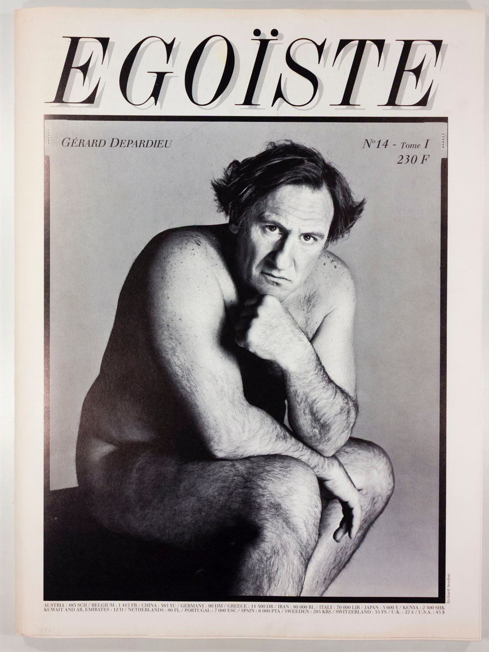 GERARD DEPARDIEU Richard Avedon JOHN GALLIANO Egoiste magazine #14 Vol