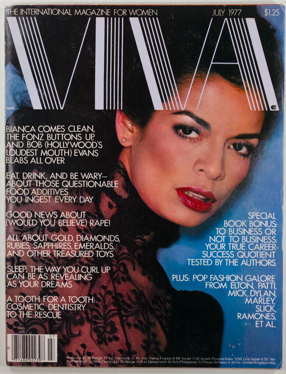 Bianca Jagger RAMONES Anna Wintour VIVA MAGAZINE July 1977 Patti Smith