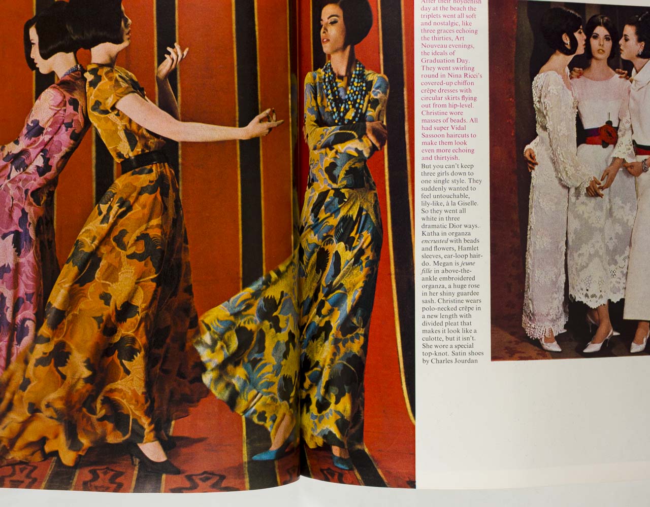 Triplets PARIS COLLECTIONS Norman Parkinson QUEEN MAGAZINE 26 Feb 1964