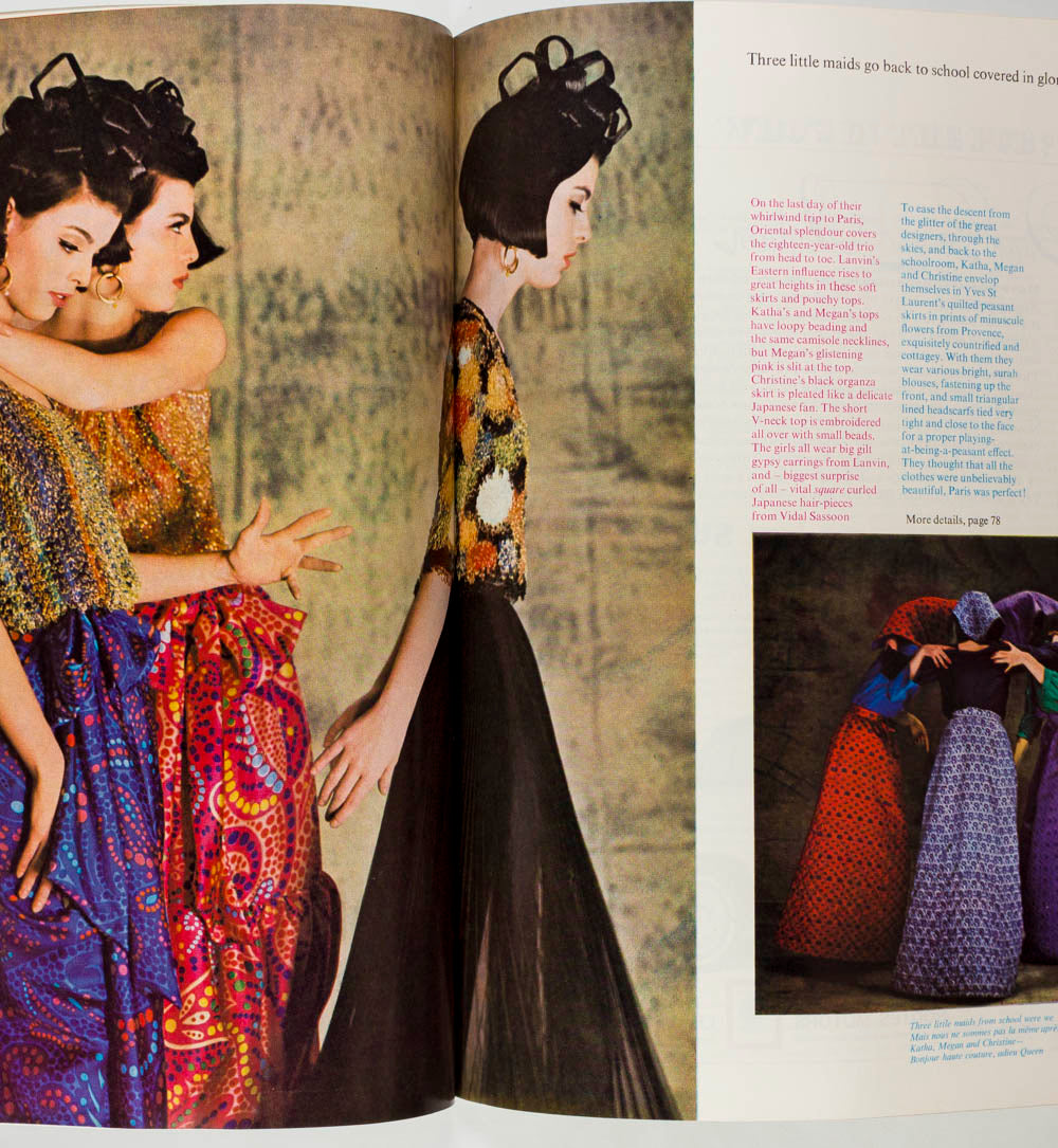 Triplets PARIS COLLECTIONS Norman Parkinson QUEEN MAGAZINE 26 Feb 1964