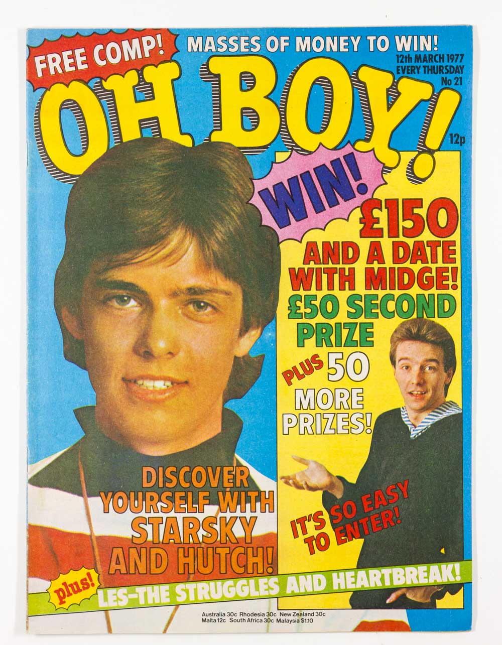 DAVID SOUL Keith Chegwin MIDGE URE The Fonz OH BOY magazine March 1977
