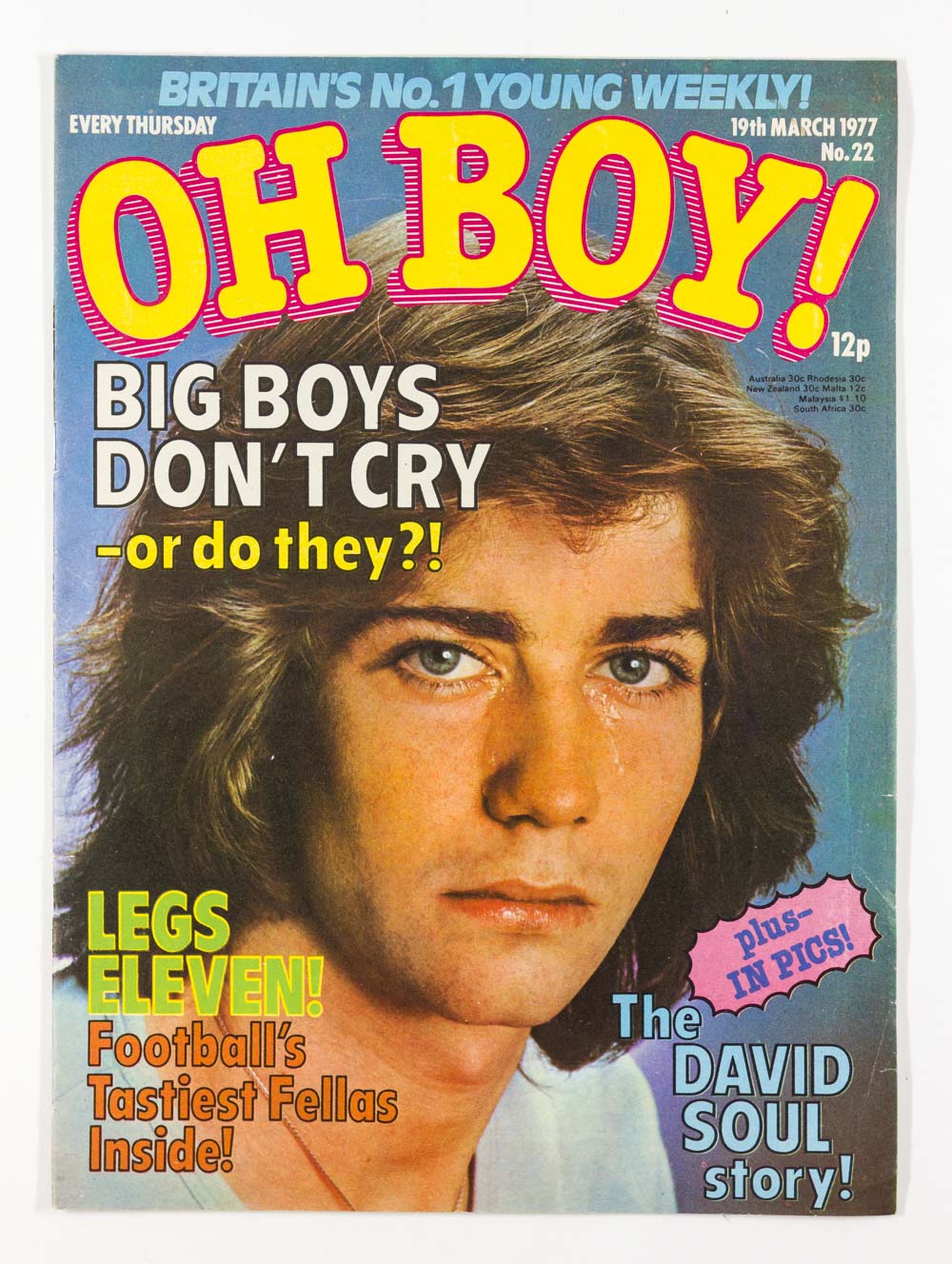 DAVID SOUL Stuart Wood BCR Ian Reid OH BOY magazine 19 March 1977 # 22