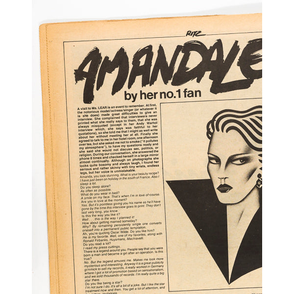 Seditionaires Vivienne Westwood Jordan Charlotte Rampling RITZ Magazine No 1 1976