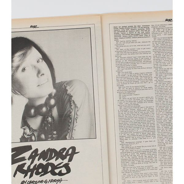 Amanda Lear Janet Reger Zandra Rhodes Wayne Sleep RITZ Magazine No 2