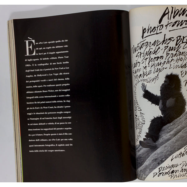 Bruce Weber USA Andy Minsker CHET BAKER Franca Sozzani PER LUI 07-1985