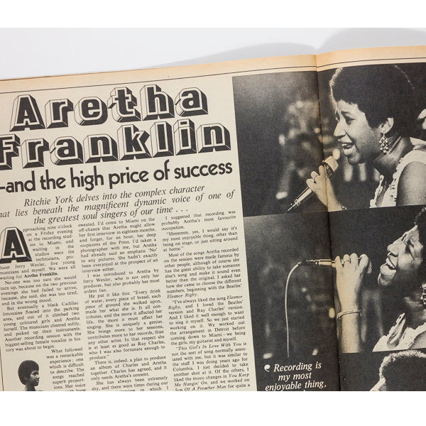 Aretha Franklin Queen of Soul interview - Petticoat magazine 24th October 1970
