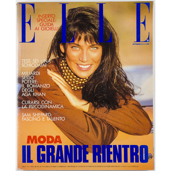 CARMEN SCHWARZ Sam Shepherd ELLE ITALIA MAGAZINE September 1990