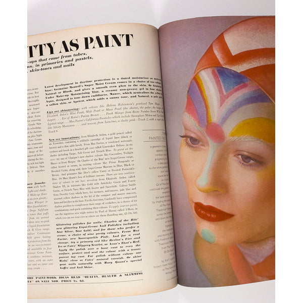 Jean Shrimpton Pattie Boyd British Vogue magazine November 1970