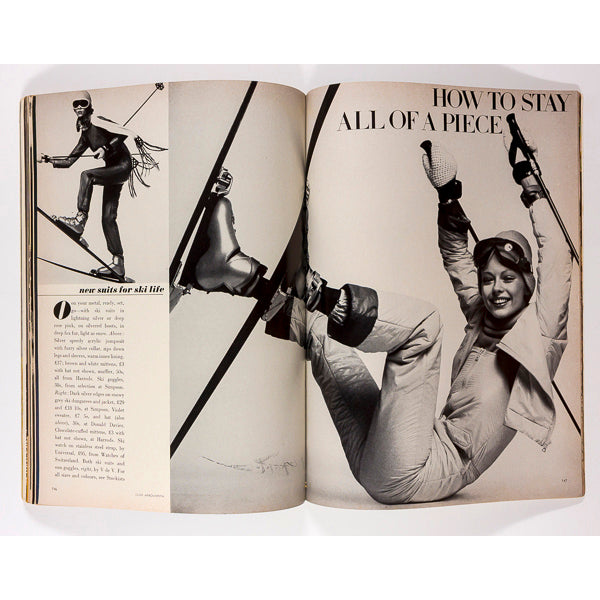 Jean Shrimpton Pattie Boyd British Vogue magazine November 1970