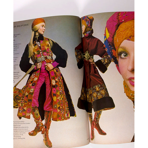 Jean Shrimpton Pattie Boyd British Vogue magazine November 1970