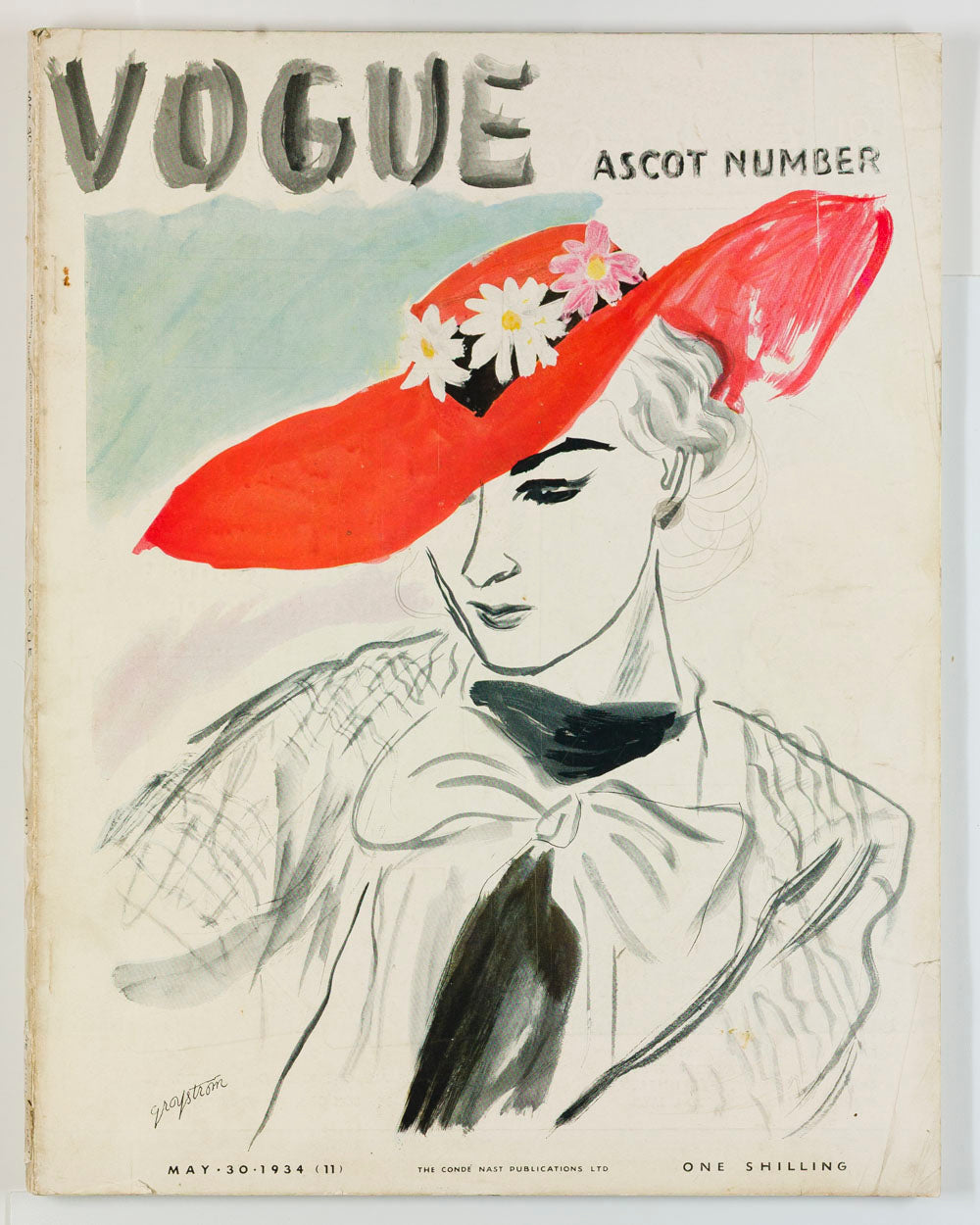 Ruth Grafstrom drawing ASCOT NUMBER British Vogue magazine 30 May 1934