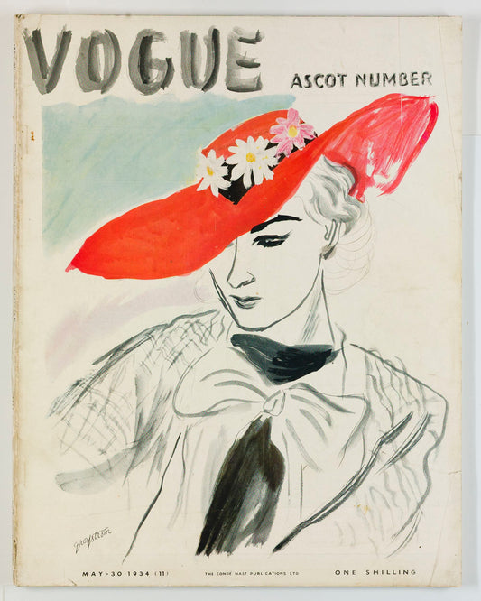 Ruth Grafstrom drawing ASCOT NUMBER British Vogue magazine 30 May 1934
