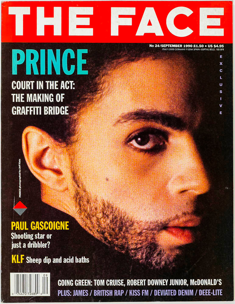 PRINCE Paul Gascoigne TOM CRUISE Robert Downey Jr THE FACE September 1990