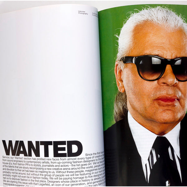 Karl Lagerfeld Vivien Sassen  Melanie Ward CDG  Self Service magazine No 11 1999