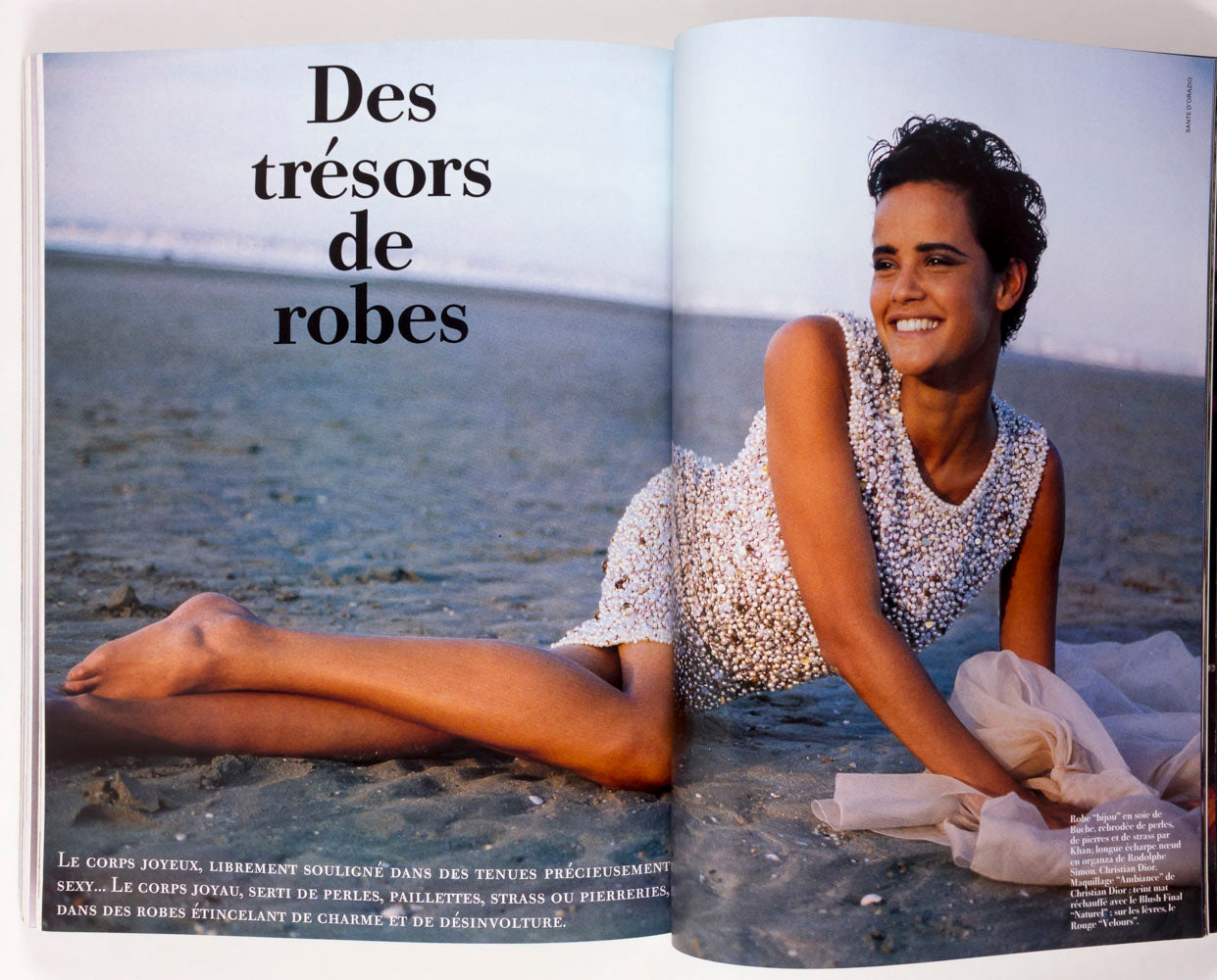 VOGUE par ROSTROPOVICH Linda Evangelista PAULINA PORIZKOVA Dec 1989