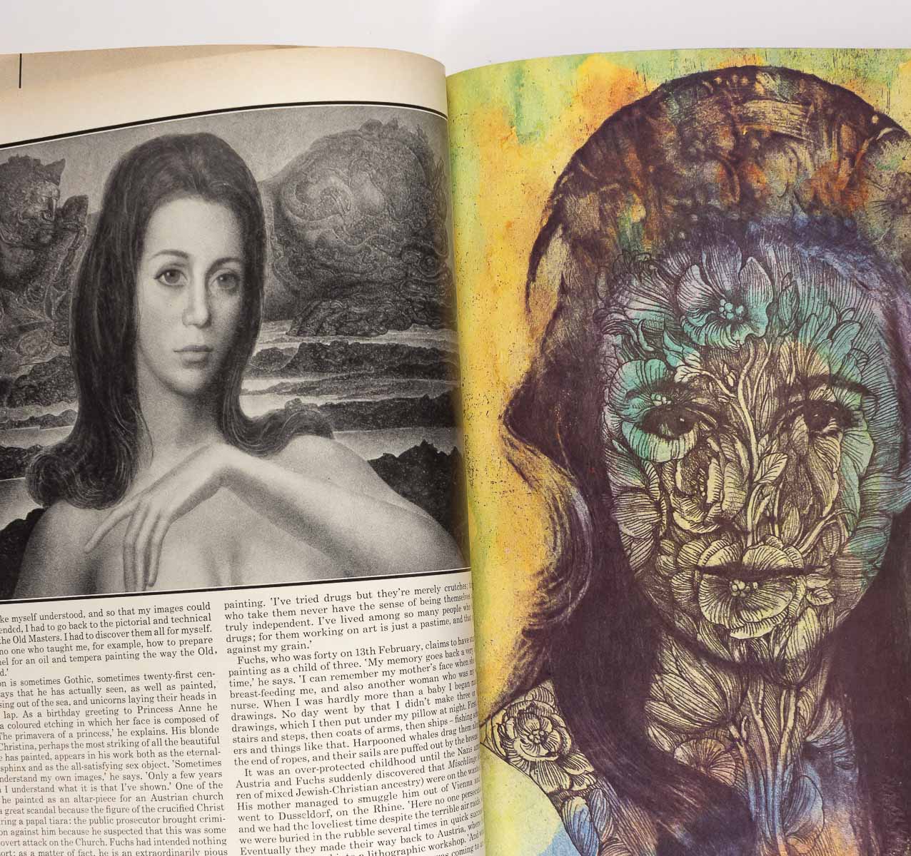 Hans Feurer Mary Quant Ernst Fuchs Queen magazine Late August 1970 UK