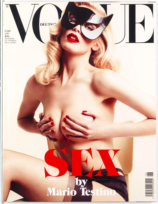 Claudia Schiffer MARIO TESTINO Sex GERMAN VOGUE June 2008 magazine