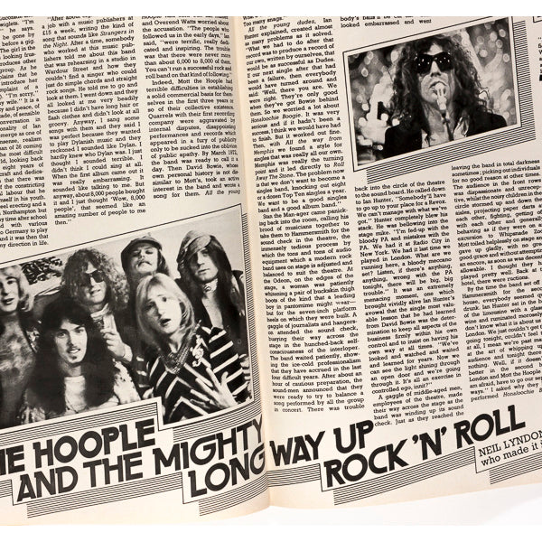 Honey Magazine Mott The Hoople Varsity Sportswear UK March 1974