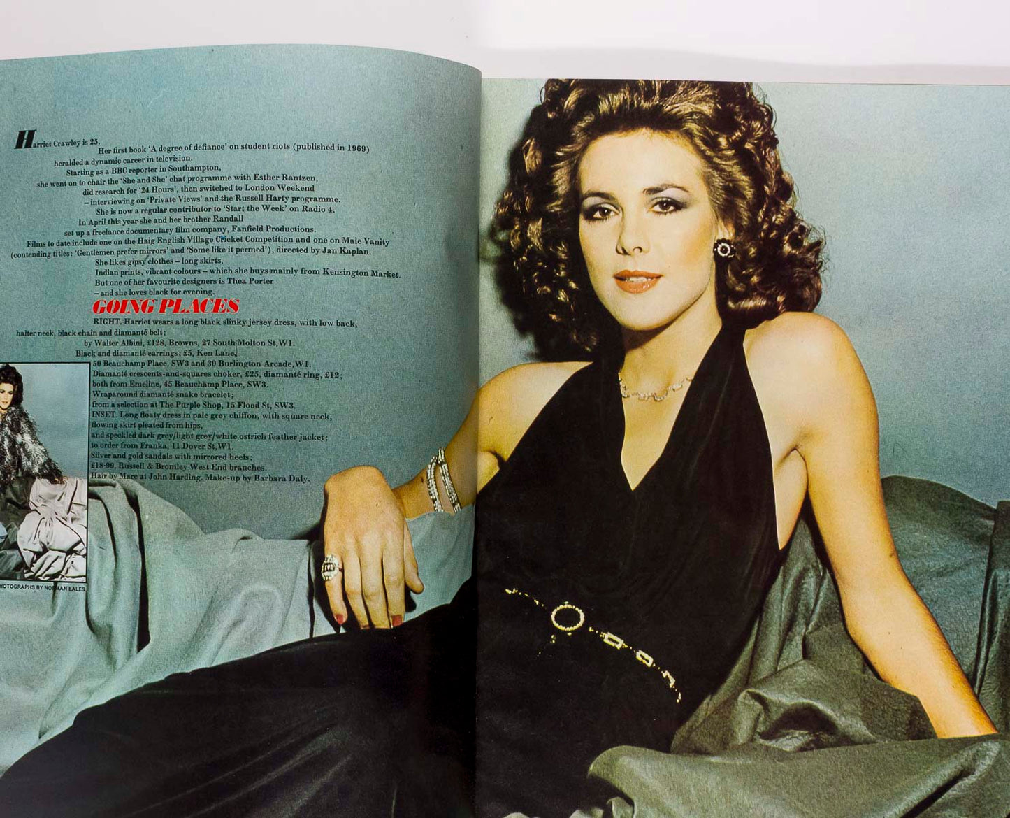 JAN WARD Brian Duffy WALTER ALBINI Lucia Miguel Bose HOLLY PALANCE Harpers Queen