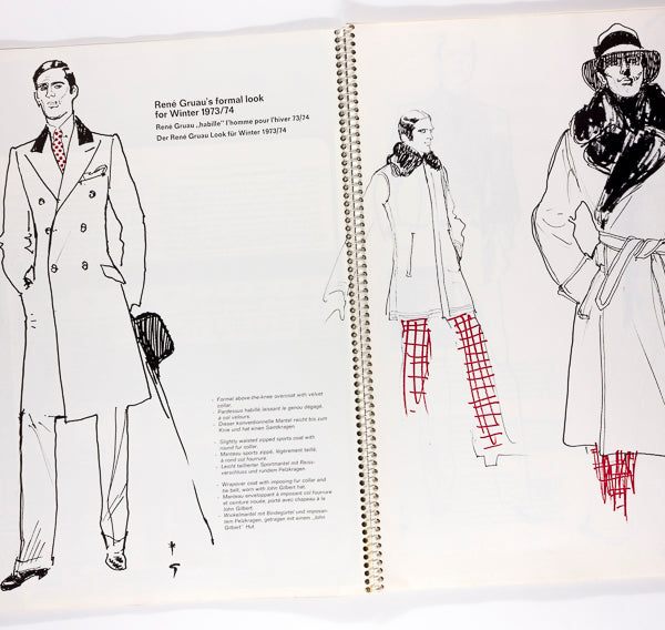 Sir magazine RENE GRUAU Men's International Fashion Journal 1972 No. 4