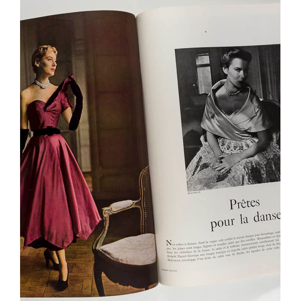 RENE GRUAU L'Officiel BALENCIAGA Jean Cocteau PIERRE MOURGUE Dec 1949
