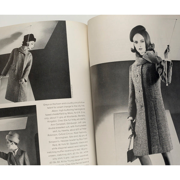 Grace Coddington Scotland Tweed Harpers Bazaar Magazine UK August 1962