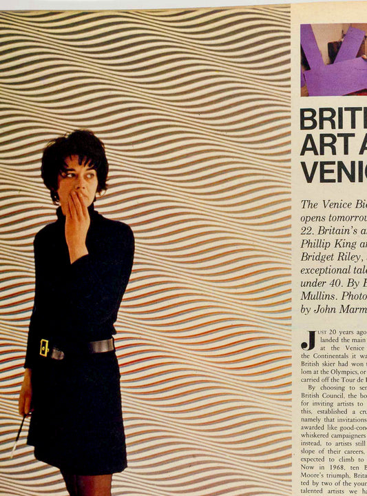 BRIDGET RILEY Venice Biennale ART Phillip King British 1960's magazine