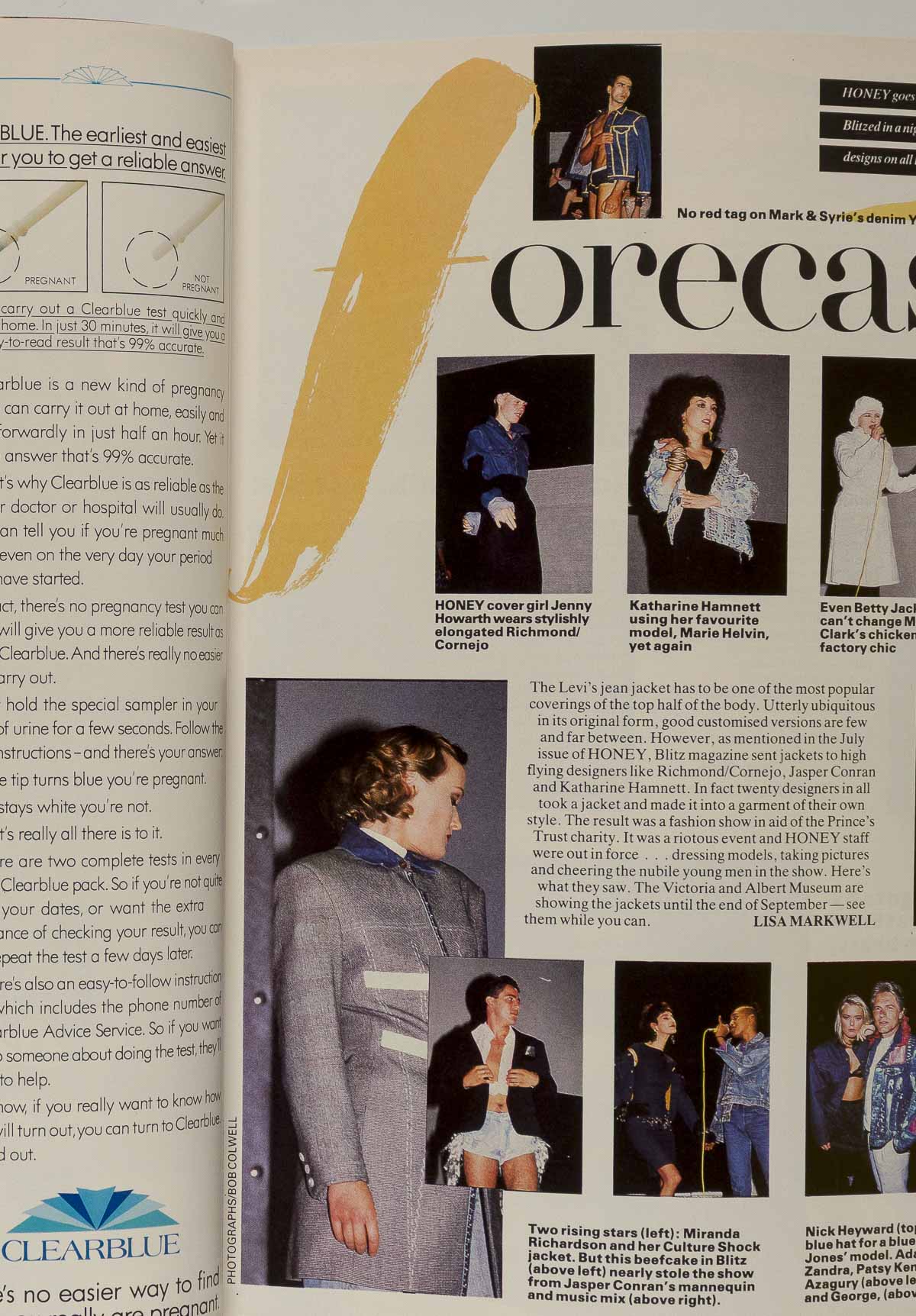 Leigh Bowery NICK KAMEN Cathee Dahmen NAOMI CAMPBELL HONEY magazine