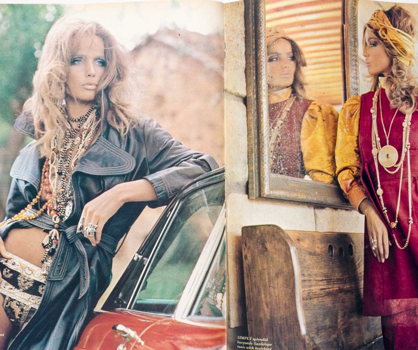 Veruschka JAGUAR XJ6 Jack Webber TELEGRAPH magazine September 1968 Mediums AVON