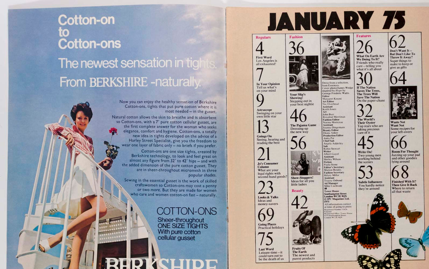Biba RUNDGREN Nell Campbell ALICE SPRINGS 19 magazine March 1975