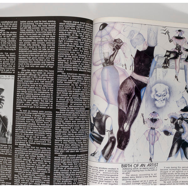 Joan Didion MORGAN FAIRCHILD Nabila Khashoggi AVANTGARDE magazine 1983