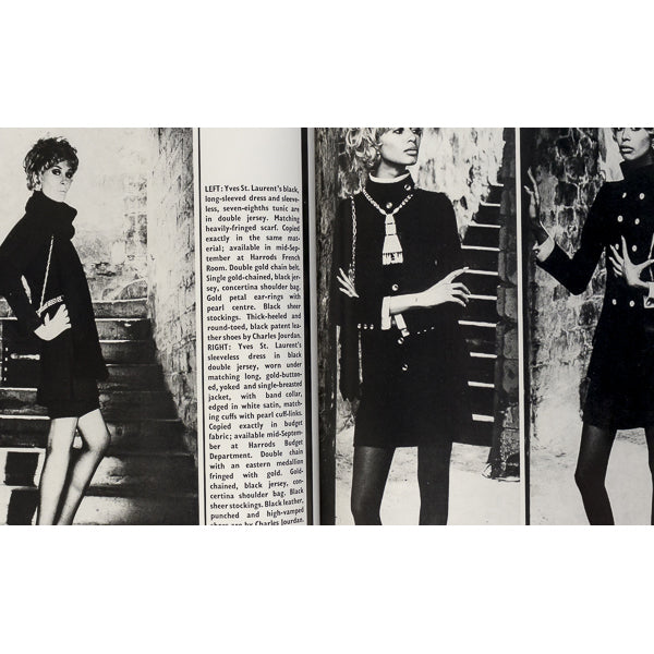 DONYALE LUNA Helmut Newton GRACE CODDINGTON ~ Queen magazine Sept 1967