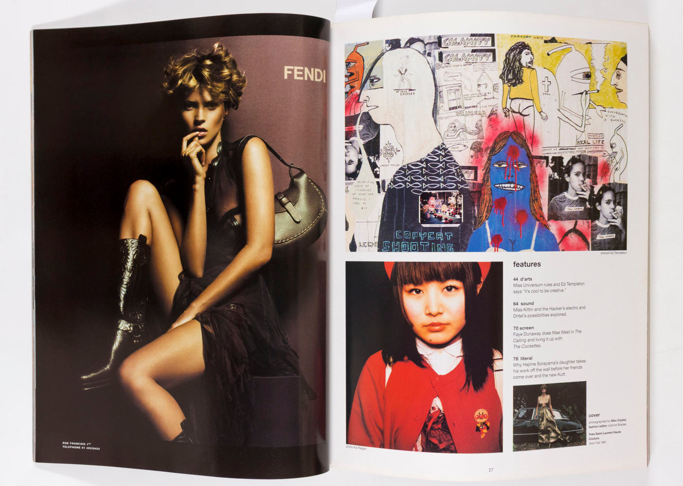 MALGOSIA BELA Eva Herzigova INES DE LA FRESSANGE Dutch magazine 38 2002