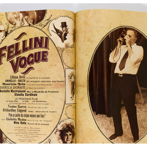 FELLINI Guy Bourdin SYLVIE VARTAN Jane Birkin PARIS VOGUE Dec 1972 vtg