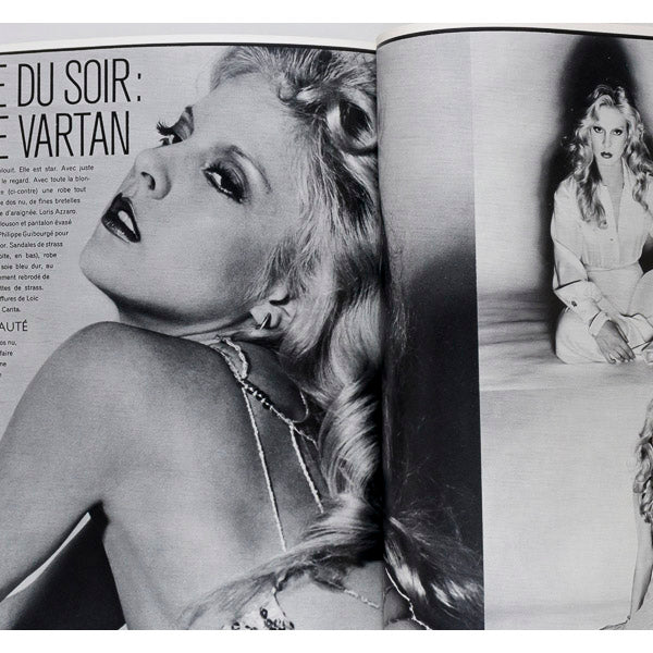 FELLINI Guy Bourdin SYLVIE VARTAN Jane Birkin PARIS VOGUE Dec 1972 vtg