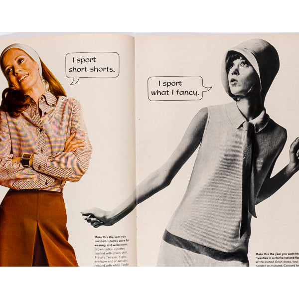CATHEE DAHMEN Maudie James SAMANTHA EGGAR Quant vtg HONEY magazine 60s