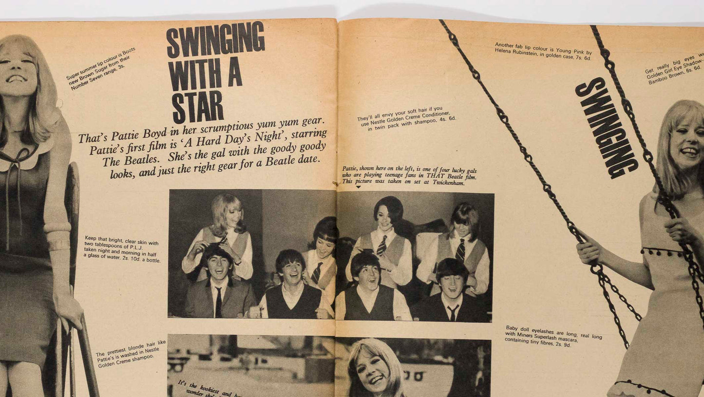 Pattie Boyd Filming The Beatles Jane Asher Fabulous magazine June 1964