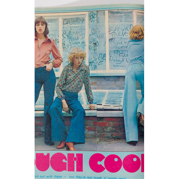 Double Denim Tough Casual PINK magazine November 1974 vtg