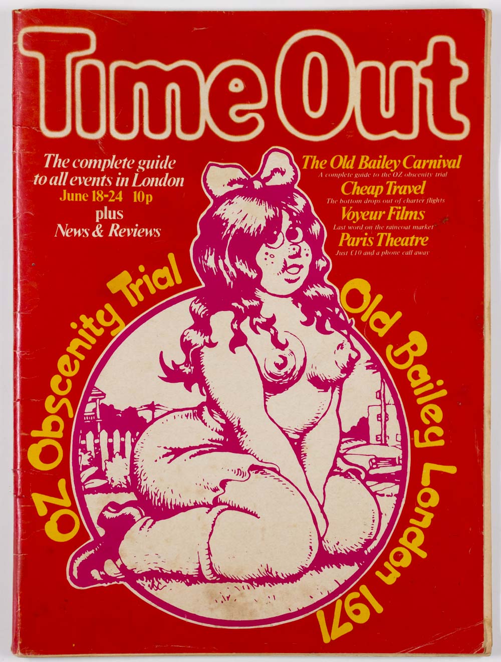 R. CRUMB Oz magazine obscenity trial TIME OUT London June 18 1971 UK