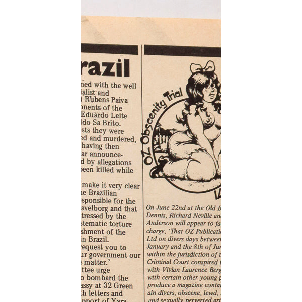 R. CRUMB Oz obscenity trial SUN RA David Crosby TIME OUT magazine