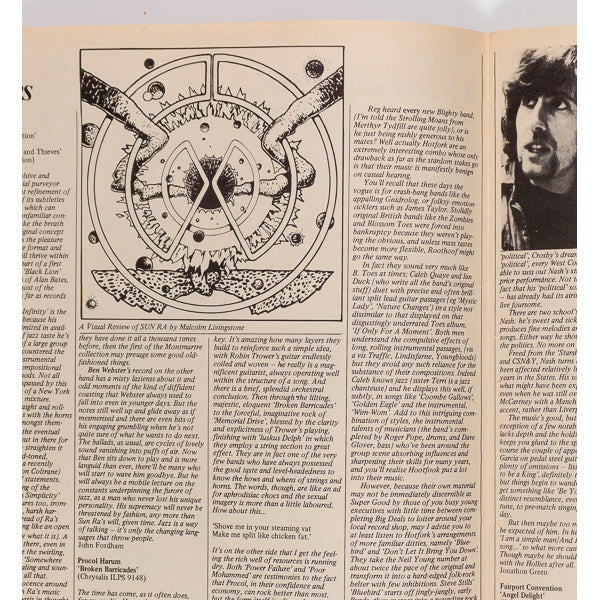 R. CRUMB Oz obscenity trial SUN RA David Crosby TIME OUT magazine