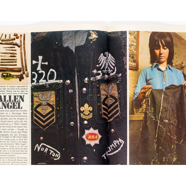 Fiona Lewis BIBA Hell's Angels King Freddie SUNDAY TIMES magazine VTG