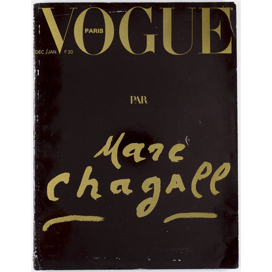 MARC CHAGALL guest editor PARIS VOGUE Guy Bourdin DECEMBER 1977 - 1978