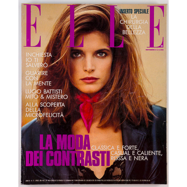 STEPHANIE SEYMOUR HELLS ANGELS Greta Scacchi ELLE ITALIA November 1990