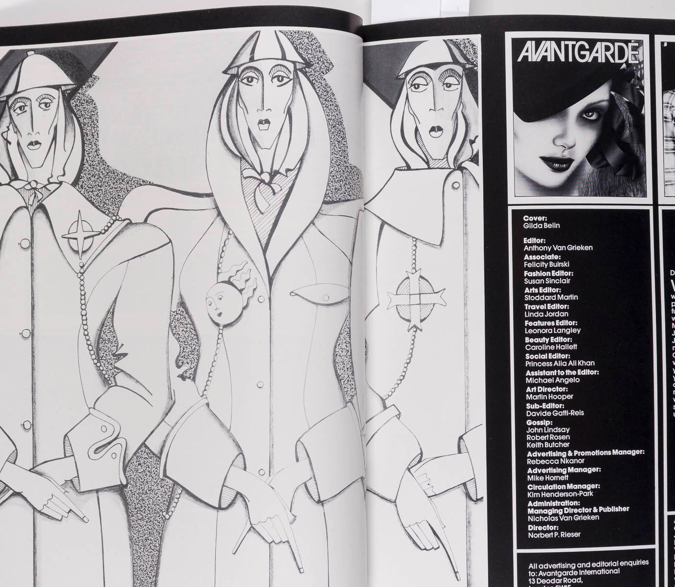 Ossie Clark Grace Jones David Bowie Courreges Avantgarde magazine 1982